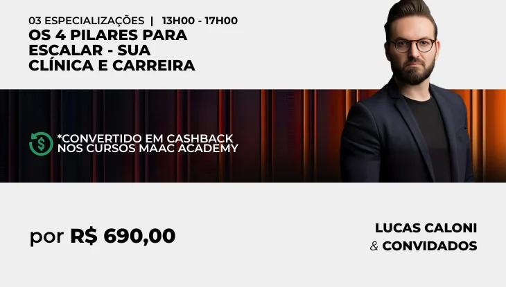 Banner do curso Os 4 Pilares para Escalar sua Clínica e Carreira